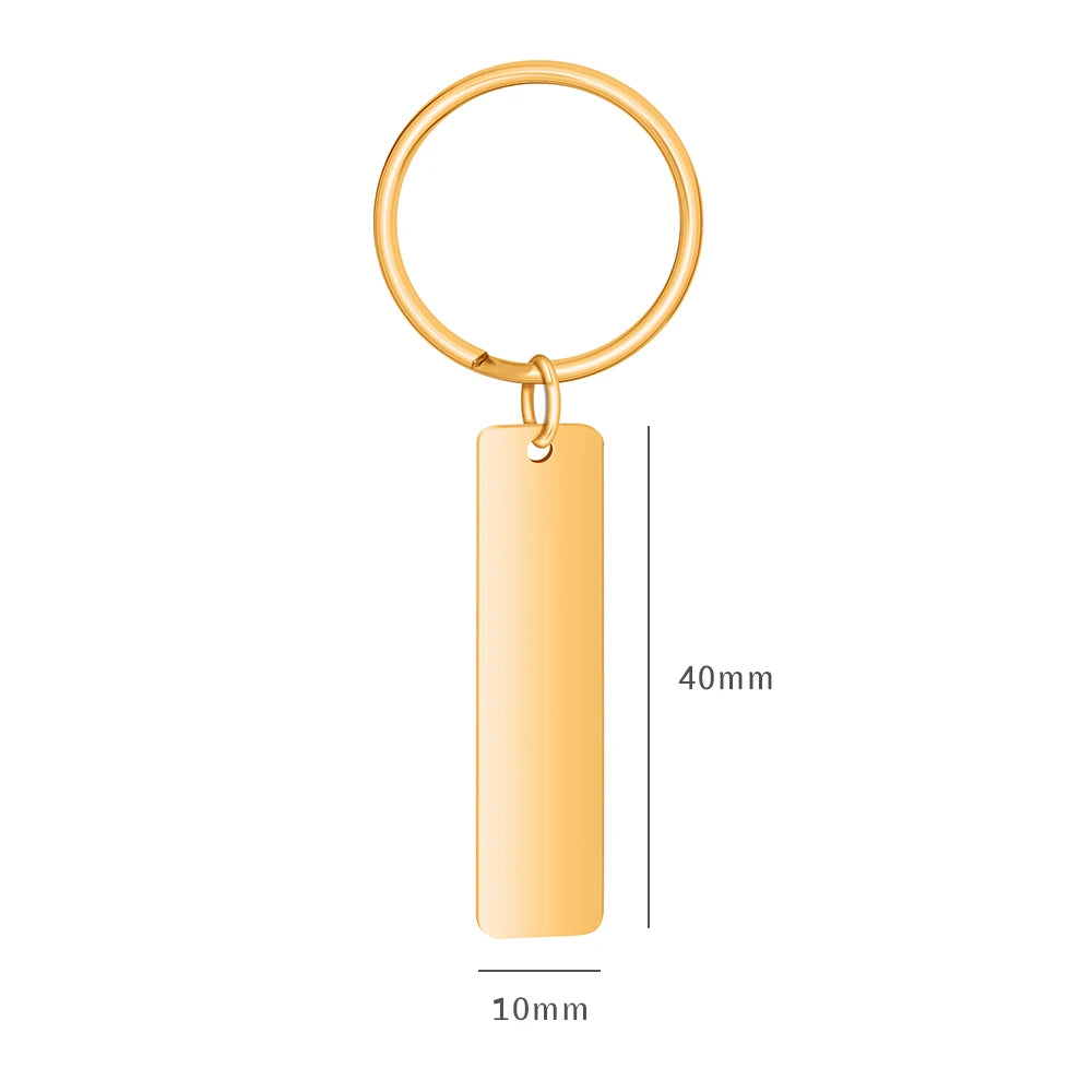 10pcs Blank Stainless Steel Key Chain Ring for Personalized Jewelry SP031