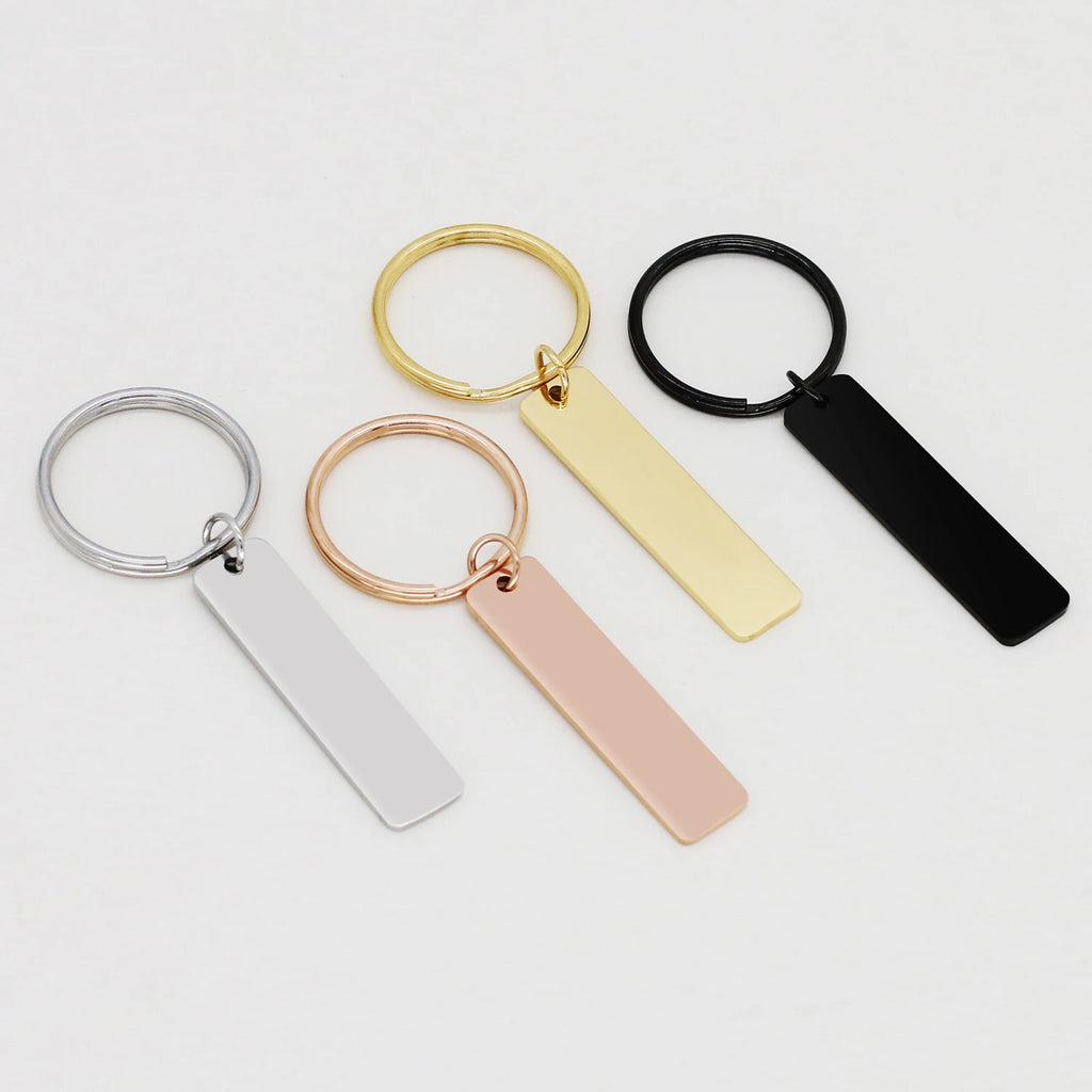10pcs Blank Stainless Steel Key Chain Ring for Personalized Jewelry SP031