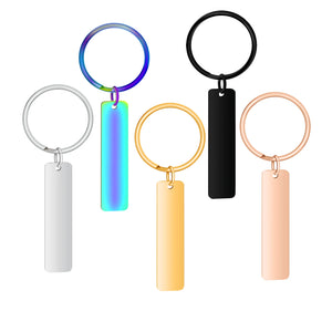 10pcs Blank Stainless Steel Key Chain Ring for Personalized Jewelry SP031