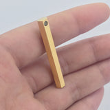 10pcs Stainless Steel Hexagon Pendant Solid 3D Charm Necklace Jewelry
