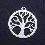 10pcs Stainless Steel DIY Flower Tree Sea Conch Fern Pendant Feather Charm