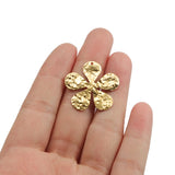 10pcs Brass Daisy Flower Pendant for DIY Jewelry Making