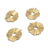 10pcs Brass Wire Drawing Round Charms Pendant for DIY Jewelry Making