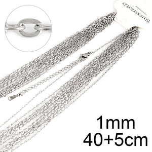 10pcs Stainless Steel Necklace Chain for DIY Jewelry Making
