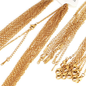 10pcs Stainless Steel Necklace Chain for DIY Jewelry Making