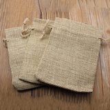 10pcs/lot Jute Drawstring Jewelry Bags 7x9cm,9x12cm,10x15cm