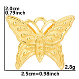 10pcs Butterfly Stainless Steel Rainbow Charms for DIY Jewelry Making