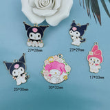10pcs Lot Cartoon Animals Enamel Charms Dog Bunny Bear Metal Pendants