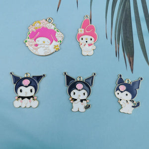 10pcs Lot Cartoon Animals Enamel Charms Dog Bunny Bear Metal Pendants