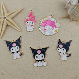 10pcs Lot Cartoon Animals Enamel Charms Dog Bunny Bear Metal Pendants