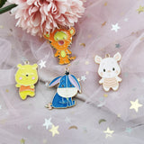 10pcs Cartoon Animals Enamel Charms Metal Pendants for DIY Jewelry