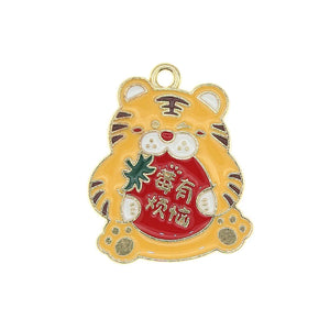 10pcs Tiger Charms for DIY Necklaces Earrings