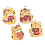 10pcs Tiger Charms for DIY Necklaces Earrings