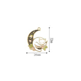 10pcs Enamel Moon Cat Alloy Charms DIY Jewelry Making