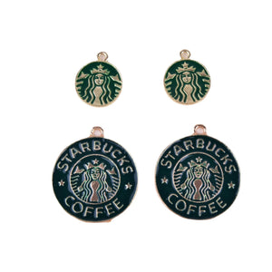10pcs Cartoon Coffee Charms Pendant for DIY Jewelry Making