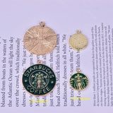 10pcs Cartoon Coffee Charms Pendant for DIY Jewelry Making
