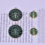 10pcs Cartoon Coffee Charms Pendant for DIY Jewelry Making