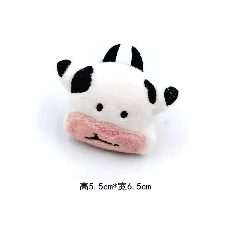 10pcs Cartoon Plush Fabric Animal Padded Appliques for DIY Kids Hair Garments