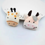 10pcs Cartoon Plush Fabric Animal Padded Appliques for DIY Kids Hair Garments