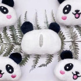 10pcs/lot Cartoon Panda Plush Patches DIY Heart Panda Decoration