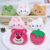 10pcs Cartoon Plush Patches DIY Access Children's Headwear Bags Decor