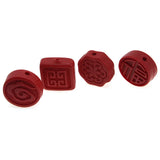 10pcs Natural Cinnabar Red Beads Round Spacer for Jewelry Making