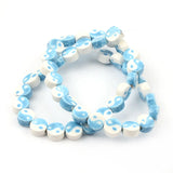 10pcs Ceramics Beads Ancient Style Tai Chi Gossip Round Spacer Beads