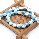 10pcs Ceramics Beads Ancient Style Tai Chi Gossip Round Spacer Beads