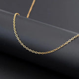 10pcs Stainless Steel Link Cuban Chain Necklaces 2mm Men Women DIY Jewelry