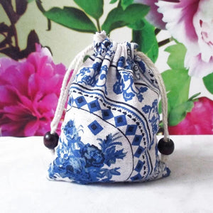 10pcs Chinese Style Storage Bag Drawstring Small Coin Purse Gift Pouch