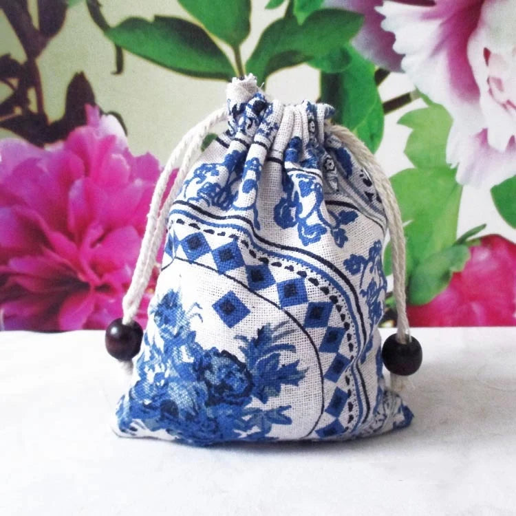 10pcs Chinese Style Storage Bag Drawstring Small Coin Purse Gift Pouch