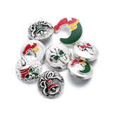 10pcs Christmas Snap Button Jewelry Metal 18mm Snap Buttons