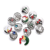 10pcs Christmas Snap Button Jewelry Metal 18mm Snap Buttons