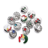 10pcs Christmas Snap Button Jewelry Metal 18mm Snap Buttons
