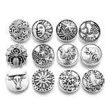 10pcs Mixed Style Christmas Snap Buttons 18mm Metal fit Bracelet