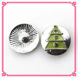 10pcs Christmas Tree Snap Buttons 18mm DIY Snap Jewelry Pendants