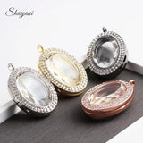 10pcs Oval Floating Locket Photo Memory Pendant Jewelry