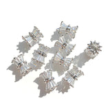 10pcs Rhinestone Paved Hourglass Spacers Jewelry DIY Accessories