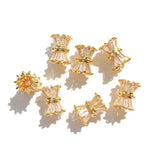 10pcs Rhinestone Paved Hourglass Spacers Jewelry DIY Accessories