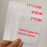10pcs Coated Paper Gift Boxes 9*9 cm Display Case Box