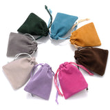 10pcs Colorful Velvet Pouches Jewelry Display Gift Bags