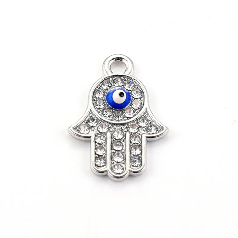 10pcs Hand Heart Eyes Beads Charms for DIY Jewelry Making