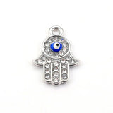 10pcs Hand Heart Eyes Beads Charms for DIY Jewelry Making