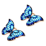 10pcs Colorful Enamel Butterfly Charms DIY Jewelry Supplies