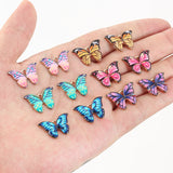 10pcs Colorful Enamel Butterfly Charms DIY Jewelry Supplies