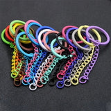 10pcs Colorful Metal Key Ring Key Chain Holder 90mm Long Split Keychain