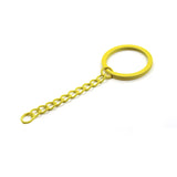10pcs Colorful Metal Key Ring Key Chain Holder 90mm Long Split Keychain