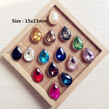 10pcs Colorful Water Drop Rhinestone Charms DIY Jewelry Making