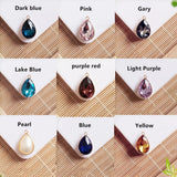 10pcs Colorful Water Drop Rhinestone Charms DIY Jewelry Making