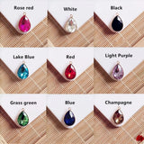 10pcs Colorful Water Drop Rhinestone Charms DIY Jewelry Making